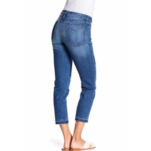 Derek Lam 10 Crosby Mila Mid-Rise Girlfriend Patchwork Released Hem Jeans 28 - Picture 7 of 10
